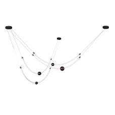 Люстра підвісна світлодіодна Levistella LED 7813143-4 BК чорна