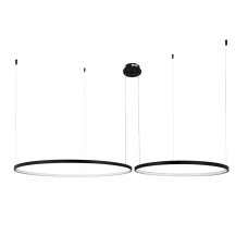 Люстра підвісна світлодіодна LED кільця Levistella 7529832-2B BLACK LED (800+1000) чорна