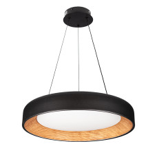 Люстра підвісна світлодіодна, LED Levistella 781P3955 (500) BK+DWD колір чорний + темне дерево
