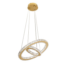 Люстра підвісна світлодіодні кільця, кришталева Levistella 802L7162 GD золото