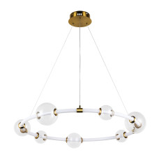 Люстра підвісна світлодіодна, LED кільце Levistella 7812021 (750) AB бронза + білий