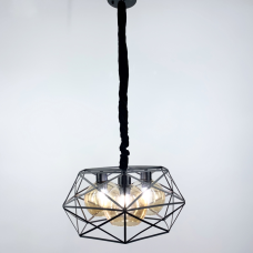 Люстра на 3 плафони янтар або графіт Light House LNF-1767_2662