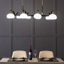 Изображение Люстра на 8 білих плафонів в чорному корпусі 100 см ИМ Light-Deco 4 