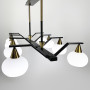 Изображение Люстра на 8 білих плафонів в чорному корпусі 100 см ИМ Light-Deco 2 