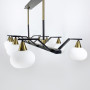 Изображение Люстра на 8 білих плафонів в чорному корпусі 100 см ИМ Light-Deco 
