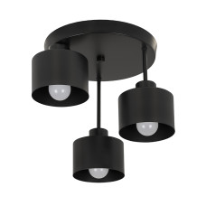 Люстра стельова Levistella 7529905-3 BK чорна, плафон чорний 