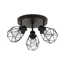 Люстра стельова в стилі лофт Levistella 7523008 чорна