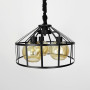 Зображення Чорна люстра Лофт на 3 янтарних плафони ИМ Light-Deco 1 
