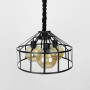 Зображення Чорна люстра Лофт на 3 янтарних плафони ИМ Light-Deco 2 