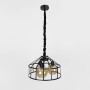 Зображення Чорна люстра Лофт на 3 янтарних плафони ИМ Light-Deco 