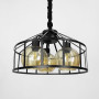 Зображення Чорна люстра Лофт на 3 янтарних плафони ИМ Light-Deco 4 