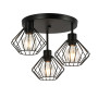 Изображение Люстра потолочная в стиле лофт Levistella 756HPR108F-3 BK (300) черная ИМ Light-Deco 1 