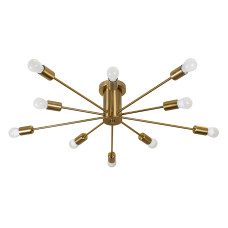 Люстра павук стельова без плафонів Levistella лофт 7529901-10 BRZ бронза