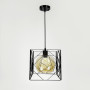 Изображение Люстра у чорному корпусі з янтарним плафоном 24х24 см ИМ Light-Deco 