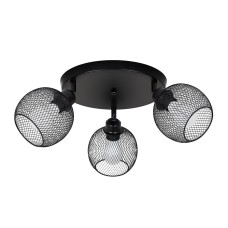Люстра стельова в стилі лофт Levistella 907X011F2-3 BK (300) чорний