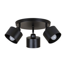 Люстра стельова в стилі лофт, на три плафони Levistella 752X187F2-3 BK (300) E27 чорна