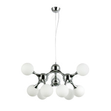 Люстра молекула підвісна Levistella 7529816-9 CR+WH хром, плафон білий 