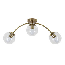 Люстра стельова молекула Levistella 7529907-3 BRZ+CL бронза, плафон прозорий 