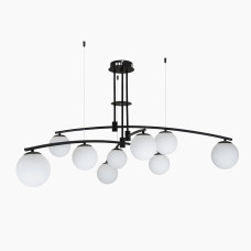 Люстра стельова Levistella 7529827-9 BK+WH чорна, плафон білий 