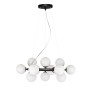 Зображення Люстра підвісна у вигляді кільця Levistella 761J2029-15-S BK+WH чорна з білими плафонами кульками ИМ Light-Deco 1 