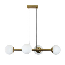 Люстра підвісна молекула Levistella 7529909-4 BRZ+WH бронза, плафон білий 