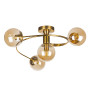 Зображення Люстра молекула стельова Light House LS-19426-4 BRZ+BR бронза, плафон коричневий  ИМ Light-Deco 