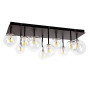 Зображення Люстра стельова Levistella 999X7253F-10 BK+CL чорна, плафони прозорі ИМ Light-Deco 