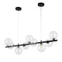 Зображення Люстра молекула підвісна Levistella 7841018-9 BK+CL чорна, плафони прозорі ИМ Light-Deco 