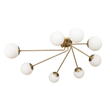 Люстра стельова молекула Levistella 7529803-8 BRZ+WH бронза, плафон білий
