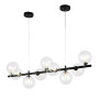 Зображення Люстра молекула підвісна Levistella 7841018-9 BK+CL чорна, плафони прозорі ИМ Light-Deco 1 