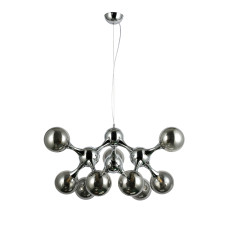 Люстра молекула підвісна Levistella 7529816-9 CR+BK хром, плафон чорний