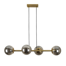 Люстра підвісна молекула Levistella 7529909-4 BRZ+BK бронза, плафон чорний 