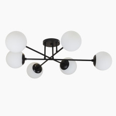Люстра стельова молекула Levistella 7529804-6 BK+WH чорна, плафон білий 