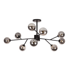 Люстра молекула стельова Levistella 7529806-9 BK+BK чорна, плафон чорний