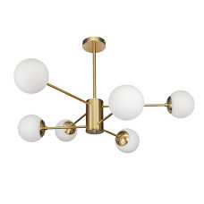 Люстра стельова молекула Levistella 7526033-6 BRZ+WH бронза, плафон білий