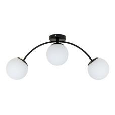 Люстра стельова молекула Levistella 7529907-3 BK+WH чорна, плафон білий 