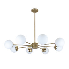 Люстра стельова молекула Levistella 7529807-8 BRZ+WH бронза плафон білий