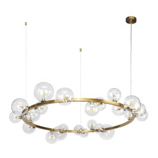Люстра підвісна кільце з плафонами Light House LS-17132-24 GAB+CL бронза, плафон прозорий