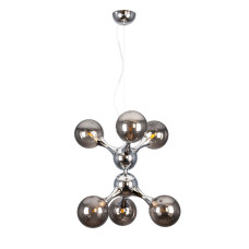 Люстра молекула підвісна Levistella 7529816-6 CR+BK хром, плафон чорний