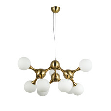 Люстра молекула підвісна Levistella 7529816-9 BRZ+WH бронза, плафон білий 