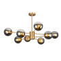 Зображення Люстра молекула стельова Levistella 7526033-8 BRZ+BK бронза, плафони чорні ИМ Light-Deco 1 