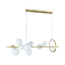 Люстра підвісна Light House LS-17132/10 GD+WH колір золото, плафони білі