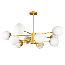 Люстра стельова молекула Levistella 7526033-10 GD+WH золото, плафони білі