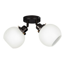 Люстра спот стельова Levistella 916X09F-2 BK+WH (120) чорна, плафони білі 