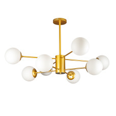 Люстра молекула стельова Levistella 7526033-8 GD+WH золото, плафони білі