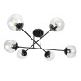 Зображення Люстра стельова молекула Levistella 7529804-6 BK+CL чорний, плафон прозорий ИМ Light-Deco 
