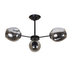 Люстра молекула​​​​​​​ стельова Light House LS-18966-3 BK+BK чорна, колір плафона чорний