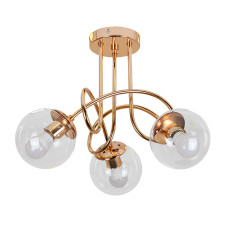 Люстра стельова молекула Levistella 7529903-3 GOLD+CL золото, плафон прозорий 