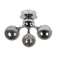 Люстра молекула стельова Levistella 7529817-3 CR+BK хром, плафон чорний