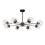 Зображення Люстра стельова молекула Levistella 7529807-8 BK+CL чорний, плафон прозорий ИМ Light-Deco 